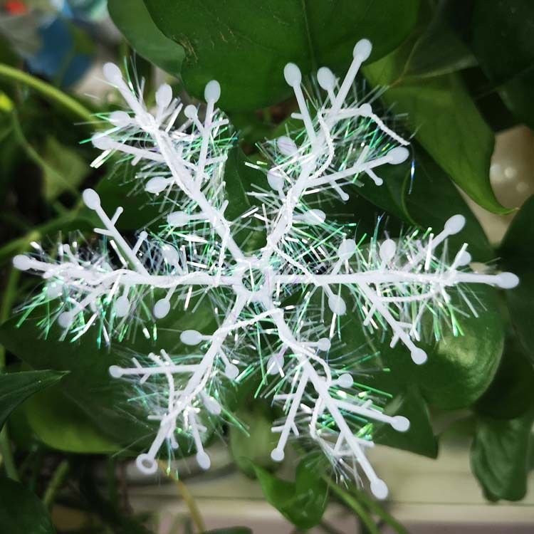 Hochwertige Schneeflocken-Ornamente aus Kunststoff für Weihnachtsbaumschmuck – 6 Größen erhältlich (3/6 Stück pro Packung)_voghion.com