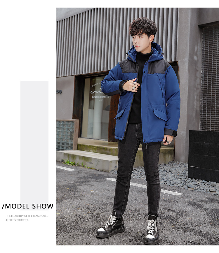 Giacca da lavoro invernale da uomo in piumino di cotone, nuova giacca di cotone casual di media lunghezza ispessita di marca alla moda_voghion.com