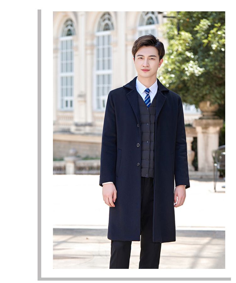 "Professional Wool Blend Coat For Bank & Hotel Staff – Unisex Office Workwear" Business Formal_voghion.com
