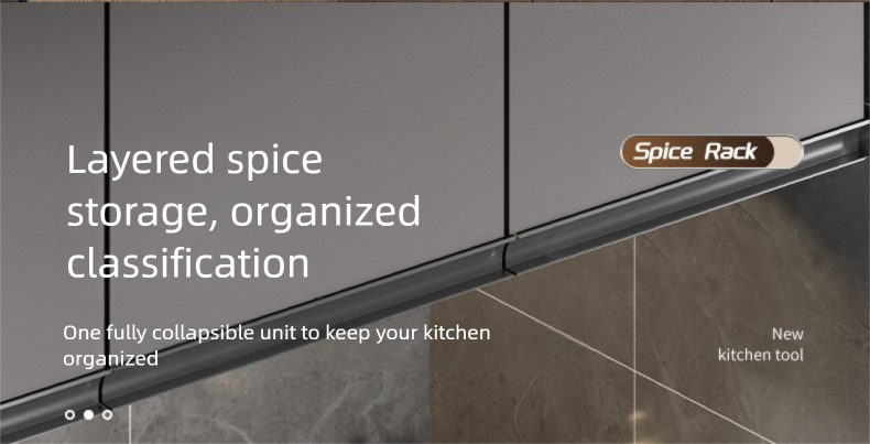 Stainless Steel Kitchen Organizer Countertop Floor Rack Multi-Functional Spice Storage Shelf_voghion.com