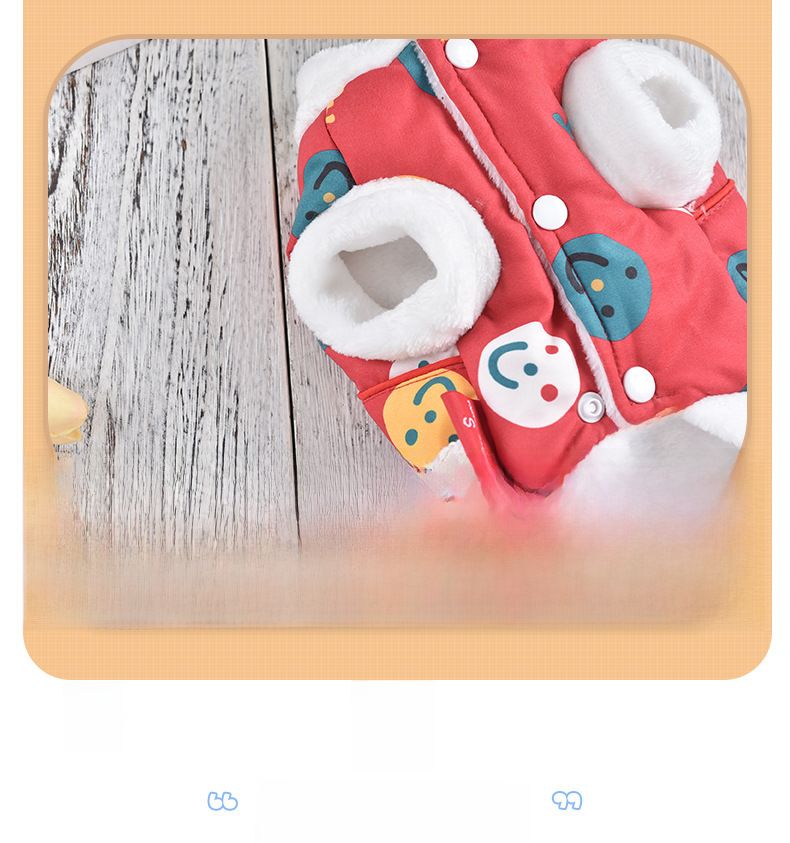 I produttori forniscono vestiti per cani con faccina sorridente per capodanno, vestiti per cuccioli, Teddy Corgi, vestiti in pile polare per animali domestici_voghion.com