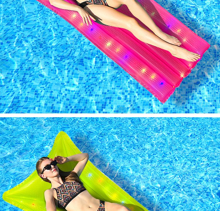 Aufblasbare Schwimmliege - Klappbare Rückenlehne mit Mesh-Netz für Pool, See & Strand_voghion.com