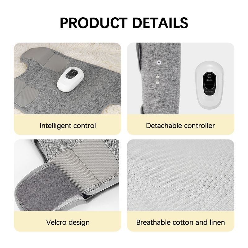 Massaggiatore elettrico per gambe e polpacci a 4 livelli, pressione dell'aria, airbag, vibrazione, rilassamento muscolare, sollievo dalla stanchezza, ricarica_voghion.com