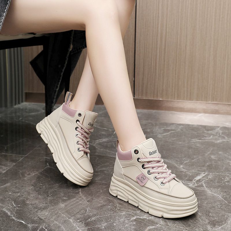 W3625 New Casual Board Trend 2023 Spring Autumn Small Fragrance Style White With Increased Height And Thick Sole Inside_voghion.com