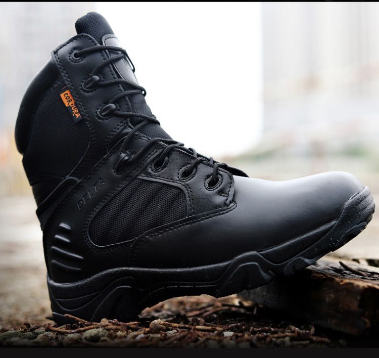 Taktische Stiefel für Herren – Hohe Militär-Kampfstiefel für Outdoor-Wandern, Training und Wüsteneinsatz. Robuste, rutschfeste Landkampfstiefel. Trainingsstiefel_voghion.com