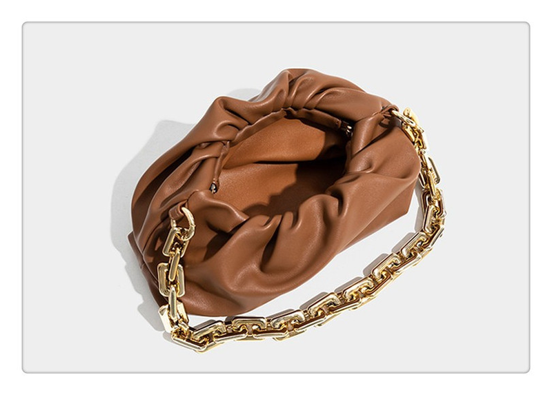 Ins High-end Sense Acrylic Chain Cloud Fold Armpit Bag Shoulder Messenger Dumpling bag 2023 new Douyin_voghion.com
