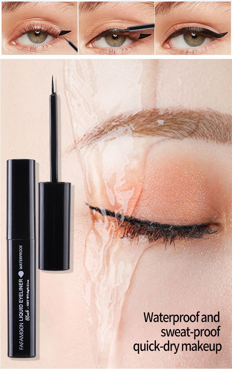 Eyeliner impermeabile, ad asciugatura rapida, a lunga durata, non sbiadisce, in bianco e nero. Eyeliner Suit_voghion.com