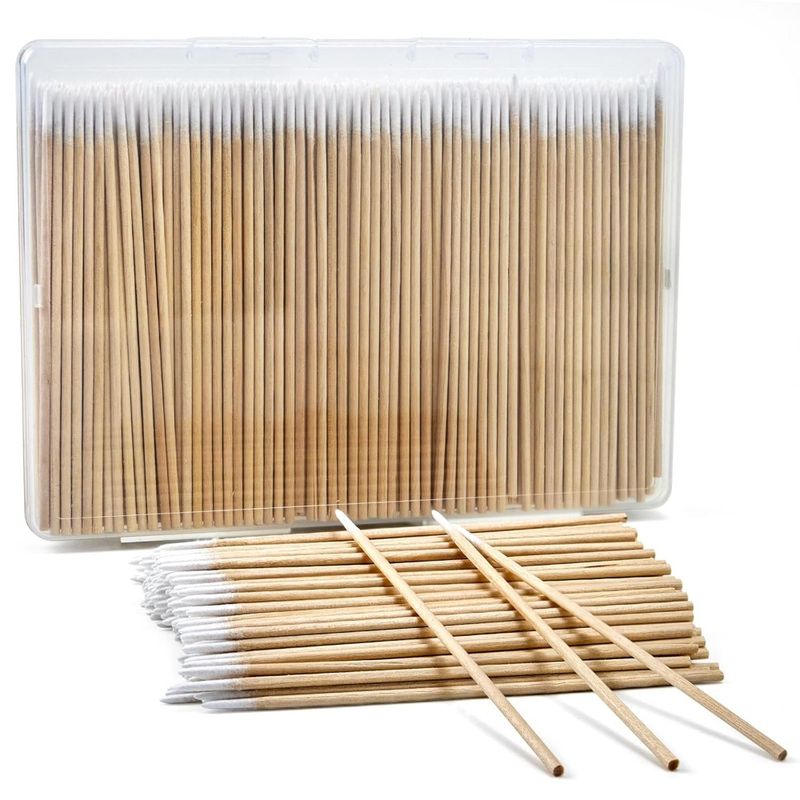 900/100/300pcs Disposable Wooden Micro Bud Swabs Lint Free Eyelash Extension Glue Removing Tools Makeup Mini Brush_voghion.com