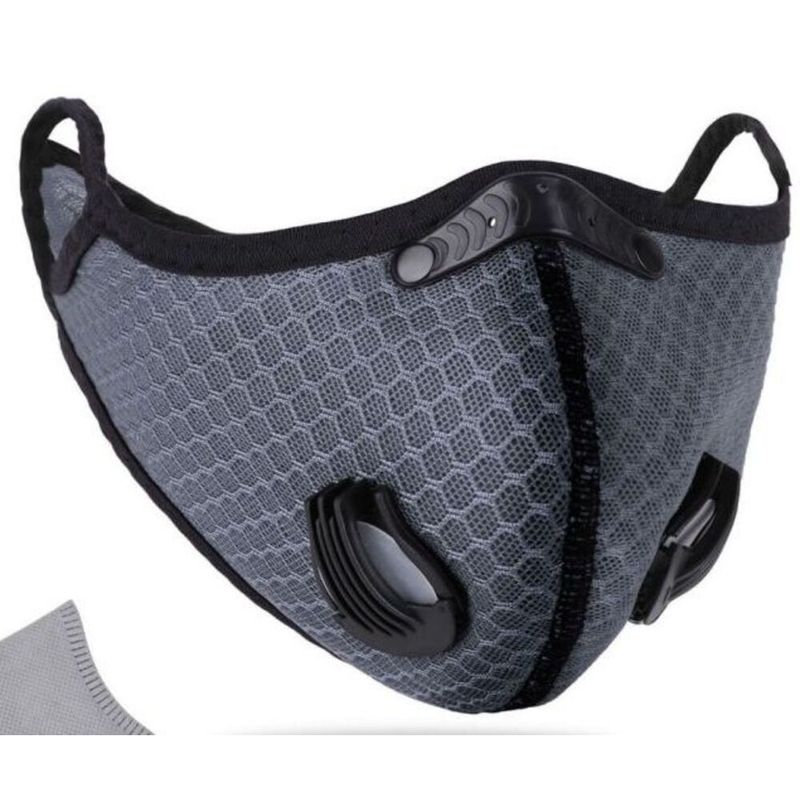 Maschere da ciclismo per uomo e donna, per attività all'aperto (con due filtri inclusi), antivento, antipolvere e antiappannamento PM2.5 al carbone attivo._voghion.com