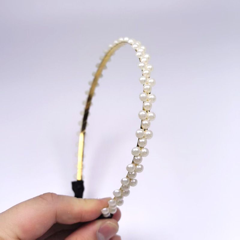 Neue Mode Perle Licht Super Fee Baby Stirnband Handgemachte Fühlen Gebrochen Metall Haar Zubehör Pony Für Frauen_voghion.com