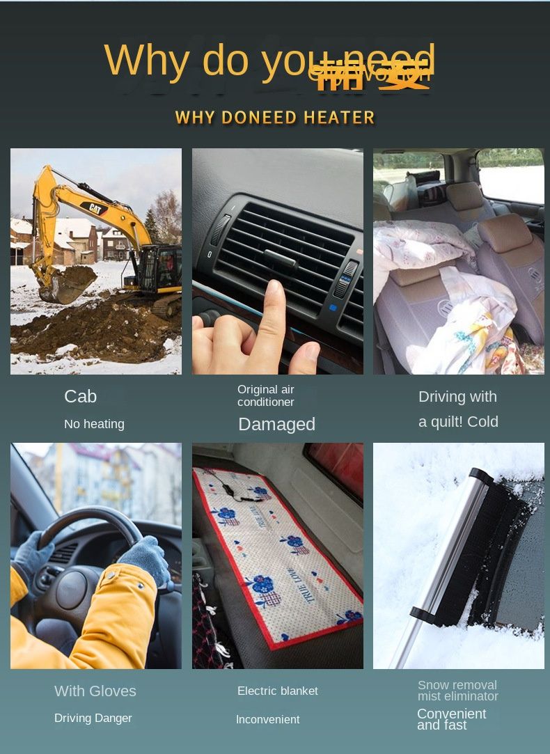 12 V Auto Demister Heater Windshield Window Defroster Electric Dryer For Truck RV Car Frost Remov_voghion.com