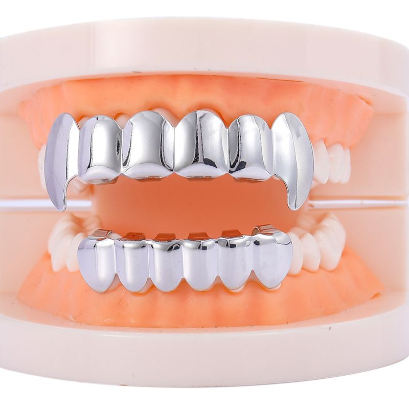 Halloween Hip Hop Fangs Teethgrillz European And American Trendy Fangs Wolf Teeth Gold Fangs_voghion.com