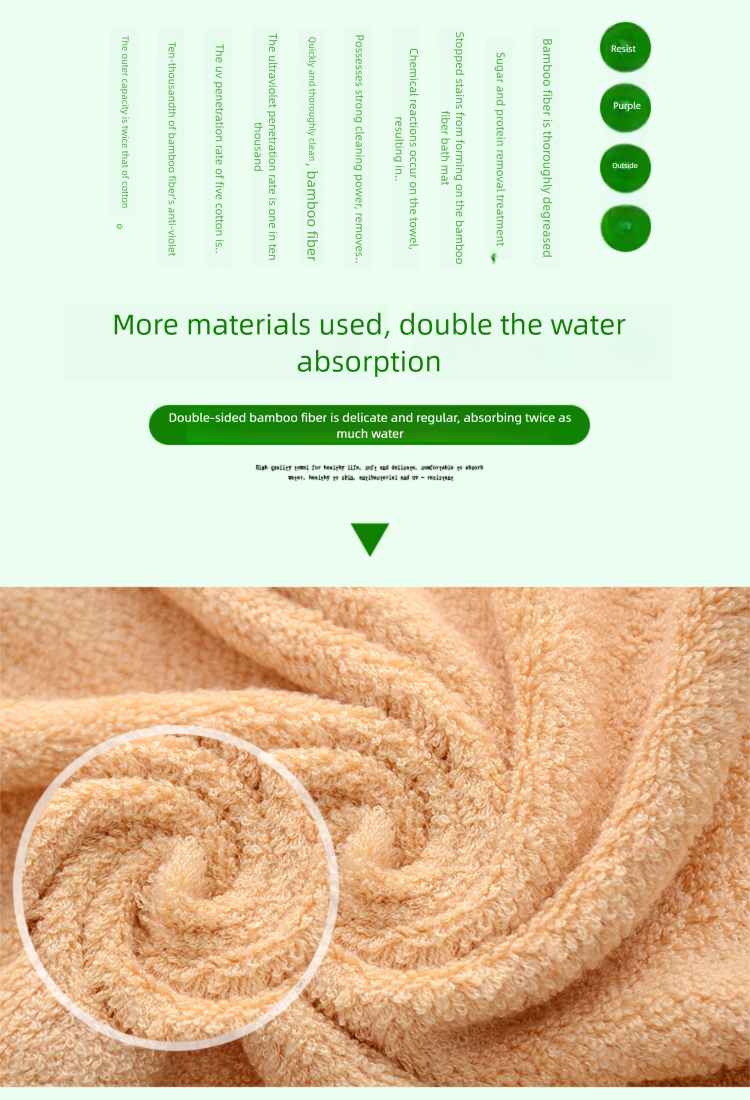 4 Towels For Washin And Bathin, Household Adult Bamboo Charcoal Fiber Face Towels, Soft, Thick, Absorbent,_voghion.com