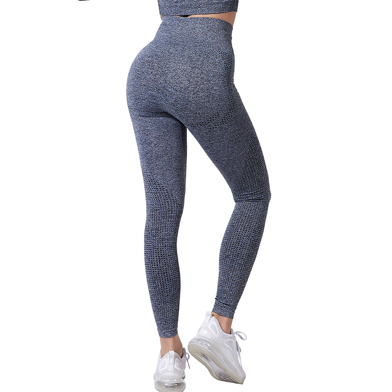 Naiste kõrge vöökohaga jooga treeningpüksid, harjutused, kõhtu pinguldavad, puusa tõstvad väikesed üheksa minuti püksid_voghion.com