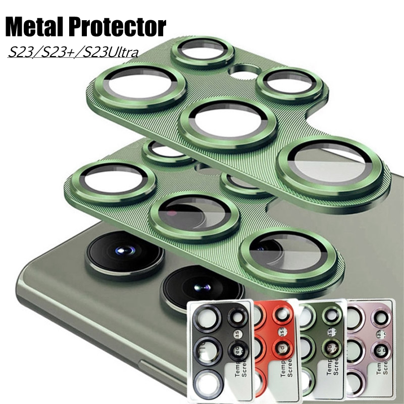 S23ultra Metall Full Cover Kamera Objektiv Schutz für Samsung Galaxy S23 Ultra S23 + S23 Plus Schutzhülle Objektiv Kappe gehärtetem Glas_voghion.com