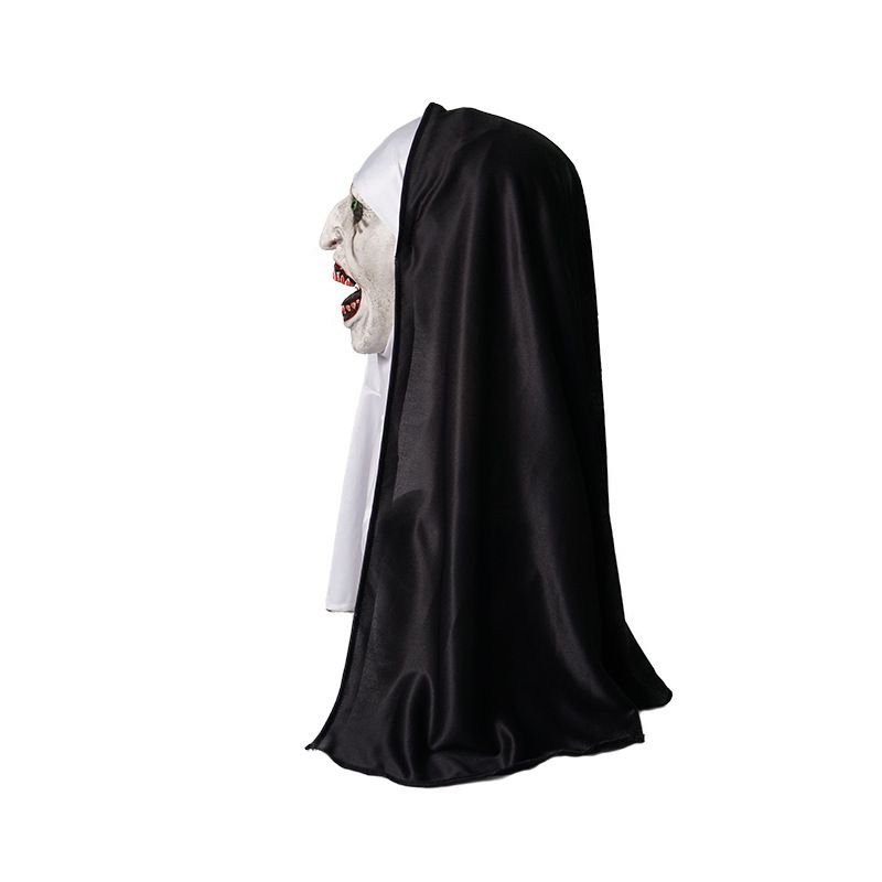 Halloween The Conjuring 2 Nun Mask Halloween Scary Makeup Mask Tricky Ghost Face Horror Scary Latex Headgear Nun_voghion.com