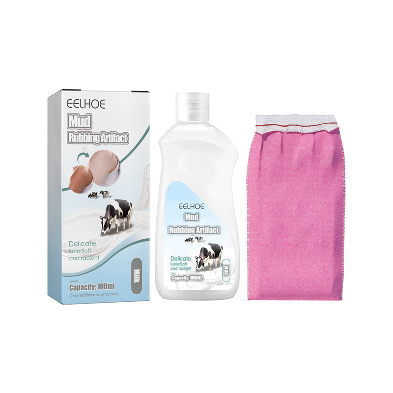 EELHOE Body Exfoliating gel Refreshes and Gently Cleans Back Acne Scrub to Improve Dark Bath Towels_voghion.com
