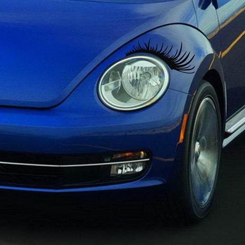 Car sexy eyelashes car decoration reflective personality sticker, headlight eyebrow sticker_voghion.com