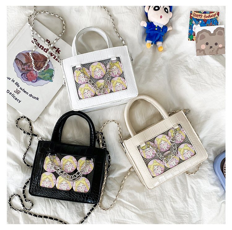 Borsa a tracolla per borsa da dolore trasparente giapponese di grande capacità 2023 Nuova borsa da donna con borsa quadrata trasparente di fascia alta di fascia alta per la primavera e l'estate_voghion.com