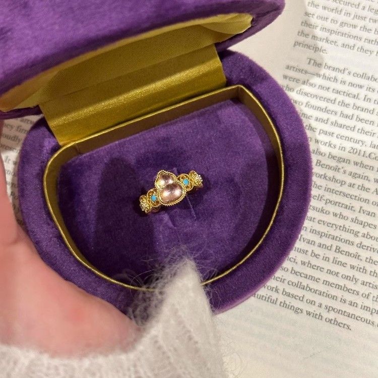 Nuovo stile cinese, design Fulu con nove zucche viola, squisito ed elegante anello di alta qualità_voghion.com
