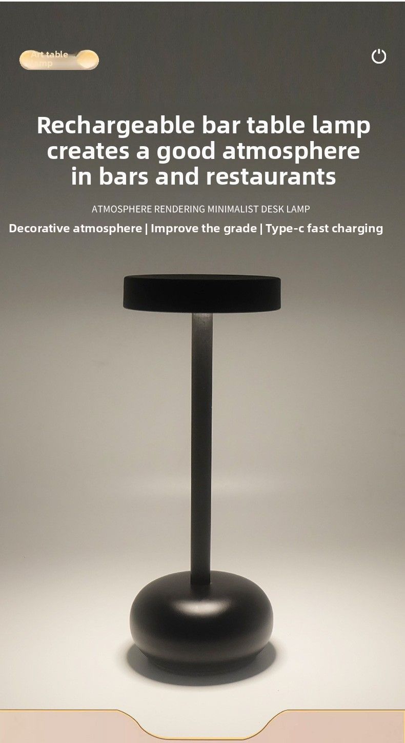 LED wiederaufladbare Metall Nachttisch High-End-Atmosphäre Nachtlicht Bar Outdoor Restaurant dekorative Tischlampe_voghion.com