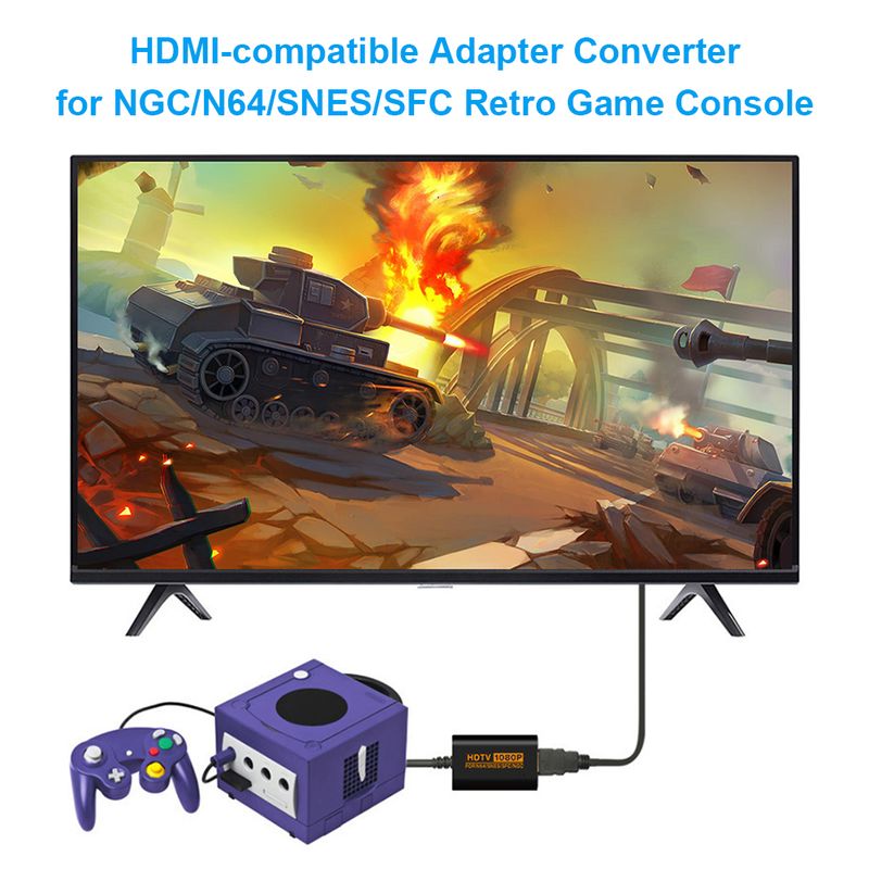 Convertitore compatibile HDMI 1080P Adattatore per Nintend 64 N64/SNES/NGC/SFC Gamecube Retro Video Game Console Cavo compatibile HDMI_voghion.com