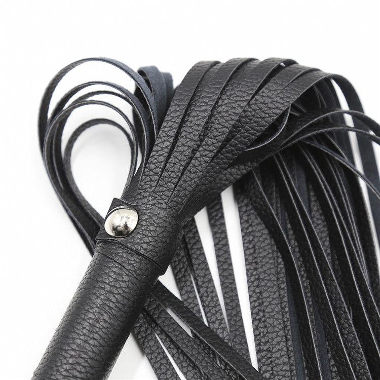 Fruste per prodotti sessuali, in pelle nera con unghie argentate, corte, in peluche nero, in finta pelle, fruste larghe, accessori per fruste, prodotti per la salute_voghion.com
