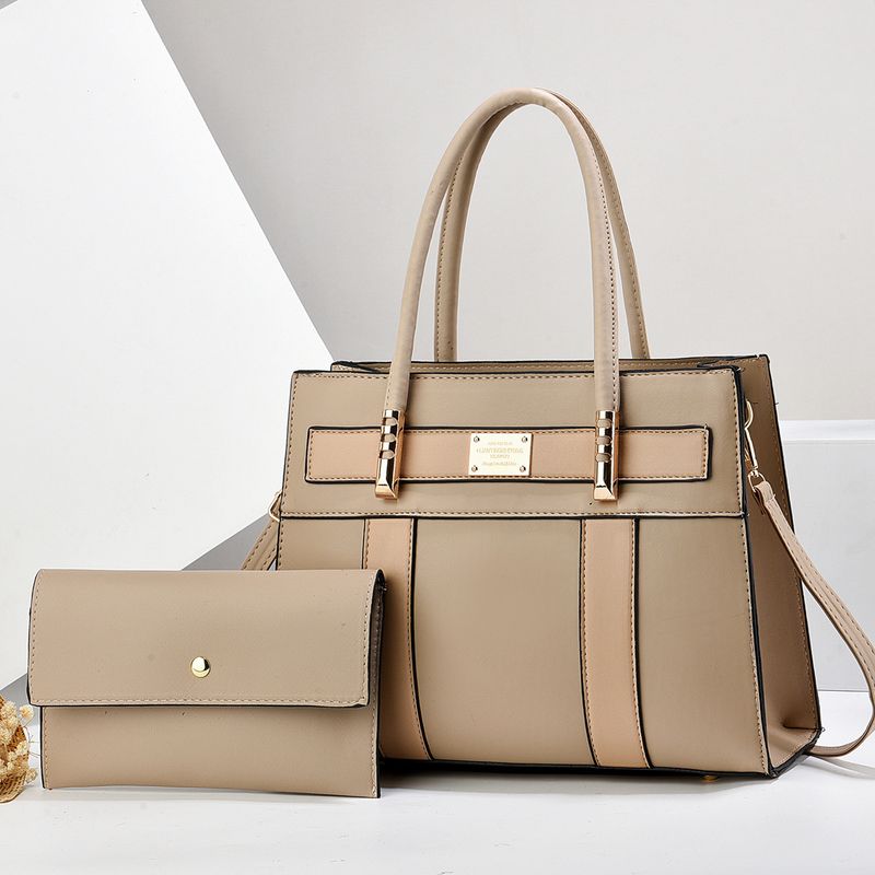 Handbag Set For Women Splicing Color Contrast Simple Large Capacity Single Shoulder Bag Bag_voghion.com