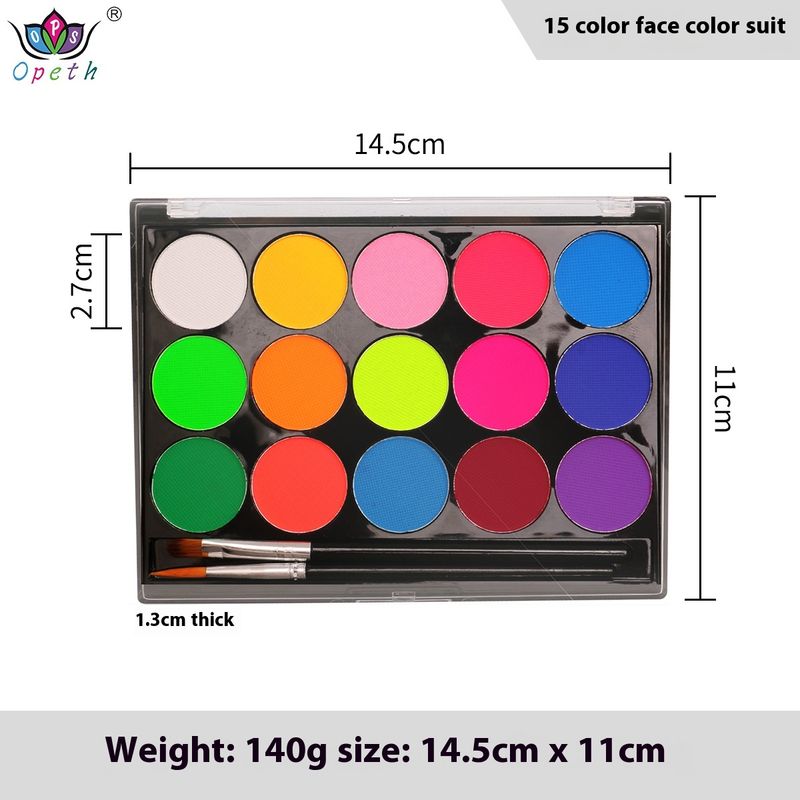 Water Soluble Face Color 15 Color Body Paint Model Face Color Halloween Face Makeup Water-based Face Color_voghion.com
