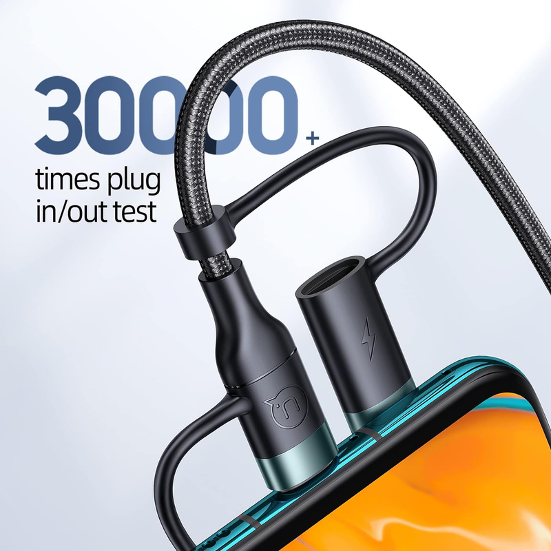 YOUSAMS PD 60W C Multi Charging Nylon Woven Cable 5-in-1 3A USB \/C to C-type \/Micro \/Phone Quick Sync Charger Adapter_voghion.com