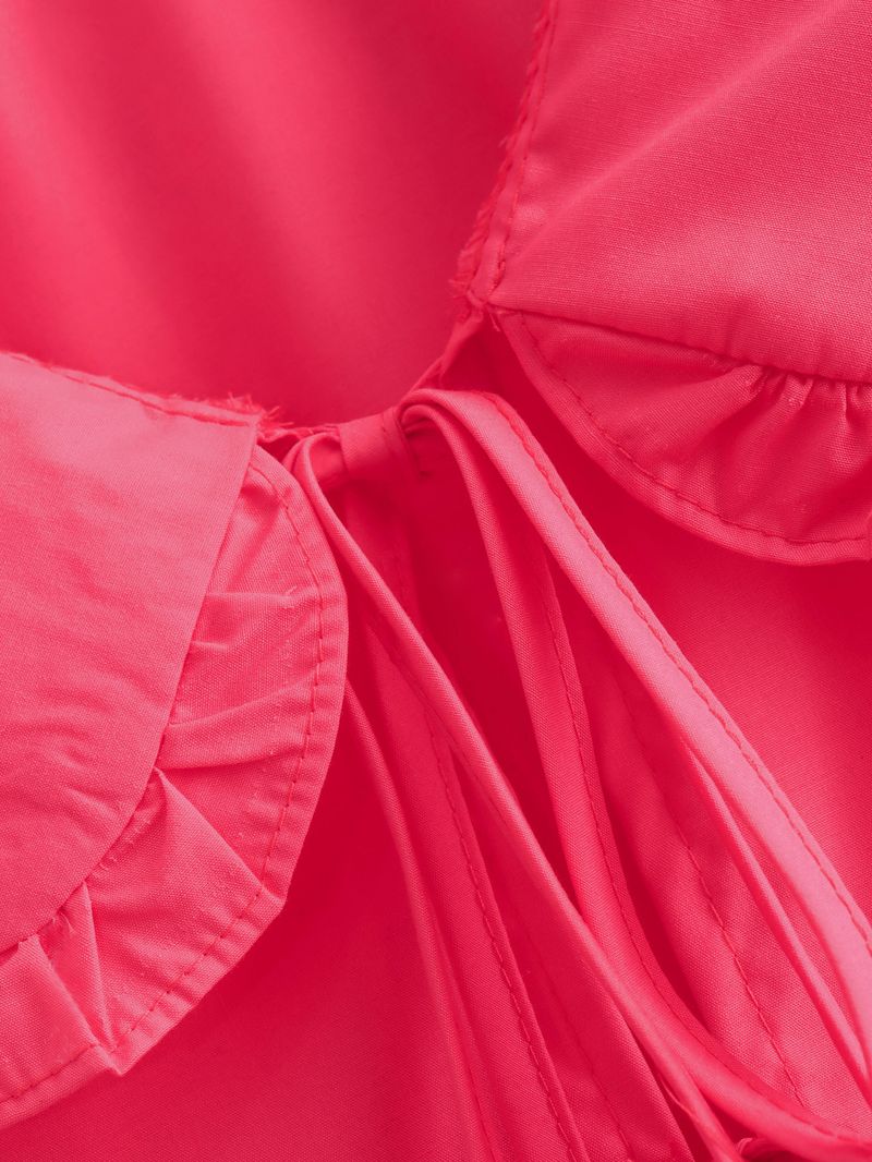 Camisa de encaje con cuello de muñeca de 3 colores para mujer, primavera 2024_voghion.com