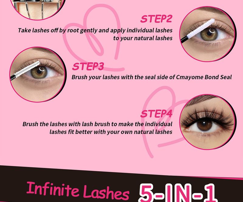 European and American cross border single cluster D curved hair false eyelashes exquisite gift box set DIY segmented natural thick eyelashes_voghion.com