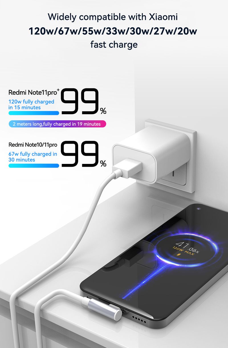 120W Fast Charger Xiaomi 14 13 11 Pro Ultra Lite USB A To Type C Quick Charging Phone Cable For Redmi Note 12_voghion.com