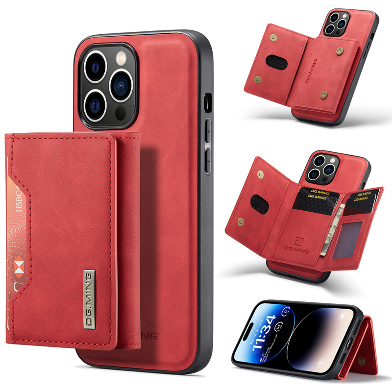 2 vienā futrālis iPhone 15 14 13 12 11 Pro Max Plus XS Max XR 8 7 Plus SE 2022 maka magnētiskā ādas karšu turētāja kabata_voghion.com