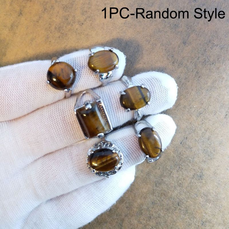 Natural gemstone alloy rings in different colors_voghion.com