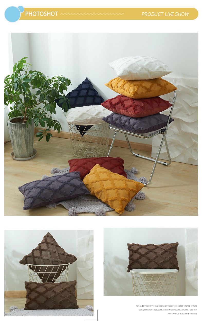 Plush Cushion Cover 45x45cm Nordic Pillow Cover For Sofa Living Room Home Decor Pillowcases Decorative Pillows For The Couch_voghion.com