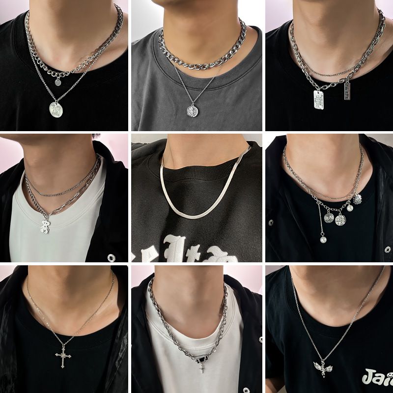 Collier ras du cou de niche hip-hop polyvalent haut de gamme en chaîne cubaine de style neutre minimaliste en zircon croisé_voghion.com