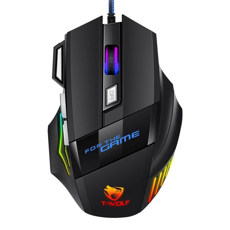 Souris d'ordinateur de bureau lumineuse et colorée USB Lei Lang_voghion.com