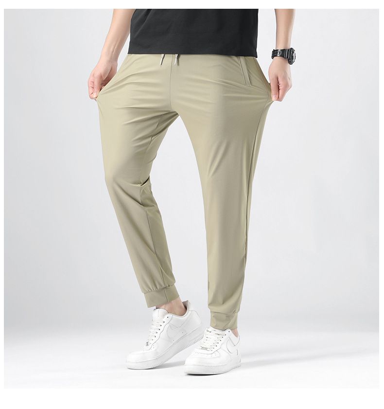 Herren Sommerhose aus Eisseide, neue lockere, lässige Sporthose in Übergröße, atmungsaktiv, kühles Gefühl, Anti-Taille, hochwertige lange Hose_voghion.com