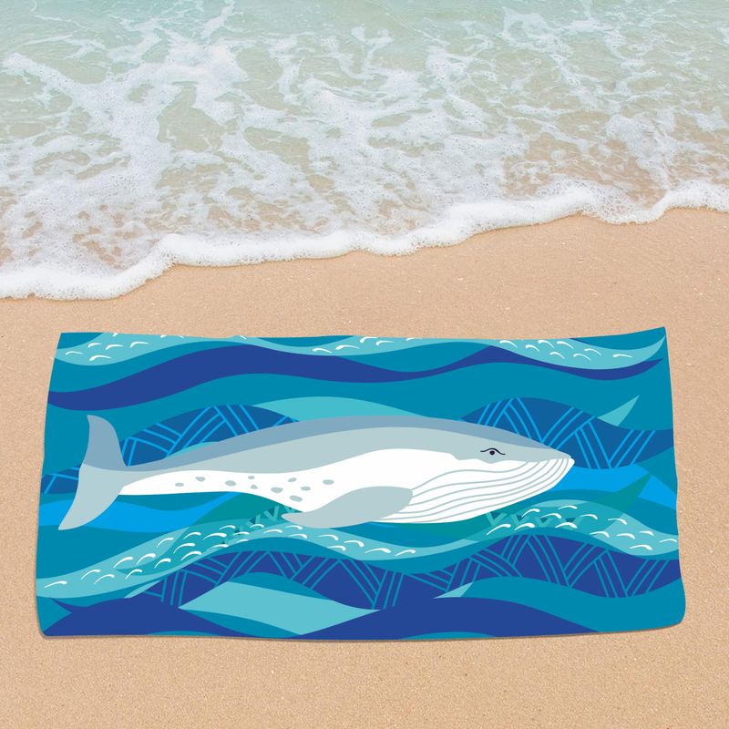 Printed Beach Towel - Double-Sided Flannel & Ultra-Soft Microfiber (Quick-Dry Super Absorbent Perfect For Swimming & Vacation)_voghion.com
