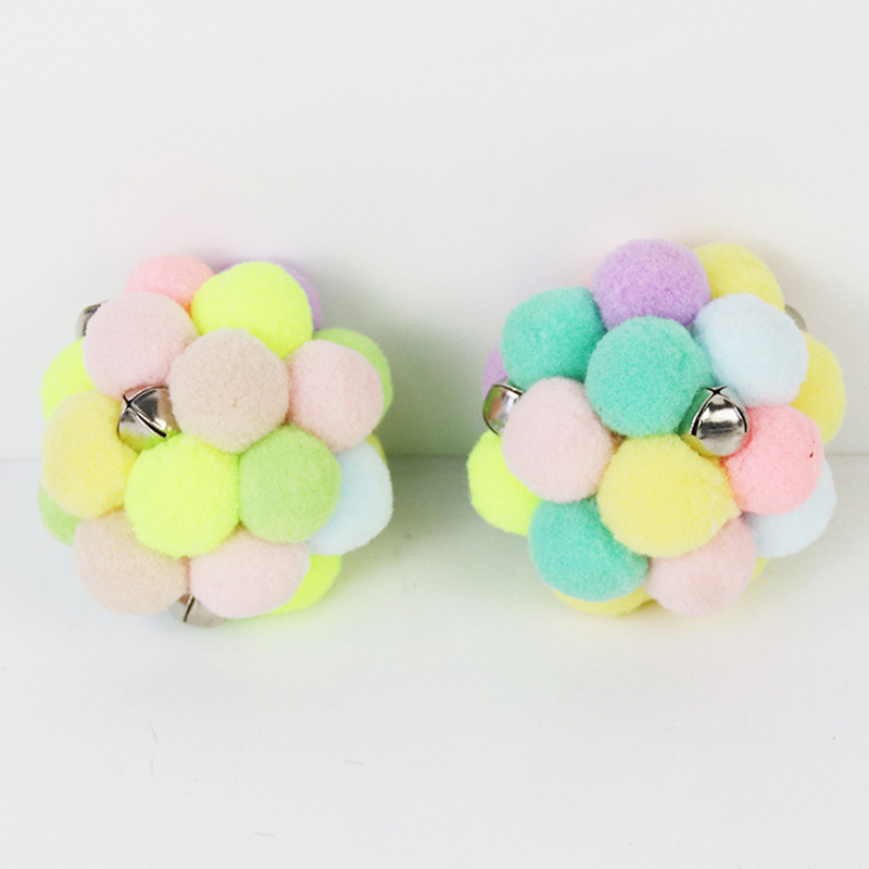 Jouet interactif en peluche pour chat Guangying, adorables boules à clochettes avec son, soulage l'ennui, balles à gratter, jouets pour chat_voghion.com