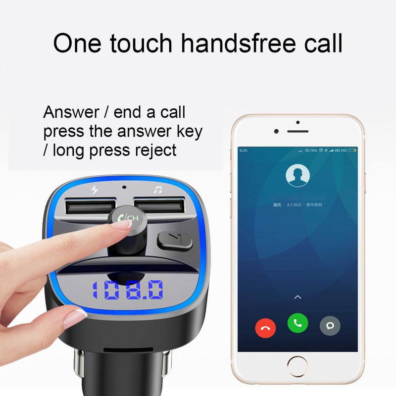 Yuanmheng T25 Dual USB Ports Smart Auto Bluetooth 5,0 MP3 Musik Player Freisprechen_voghion.com