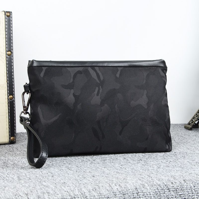 Bolso de mano para hombre, bolso de muñeca de gran capacidad, bolso de mano de tela Oxford, bolso de mano de nailon, bolso informal, bolso de mano de camuflaje para teléfono móvil._voghion.com