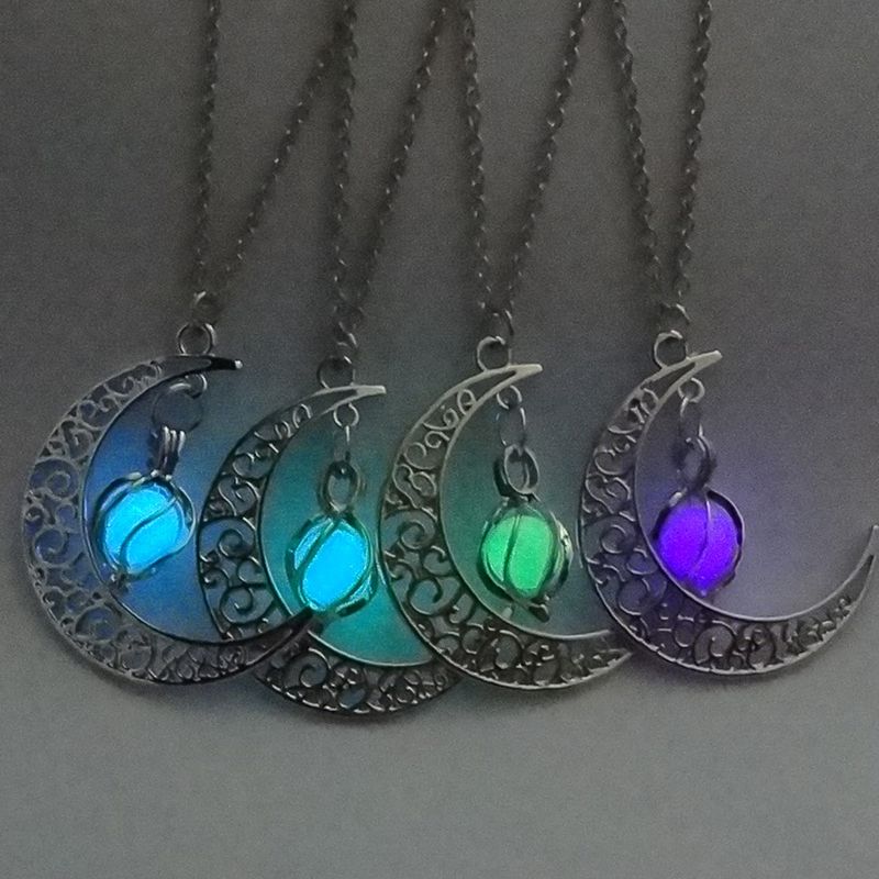 Luminous minimalist accessories with multiple fashionable and versatile luminous hollowed out necklaces for women's_voghion.com