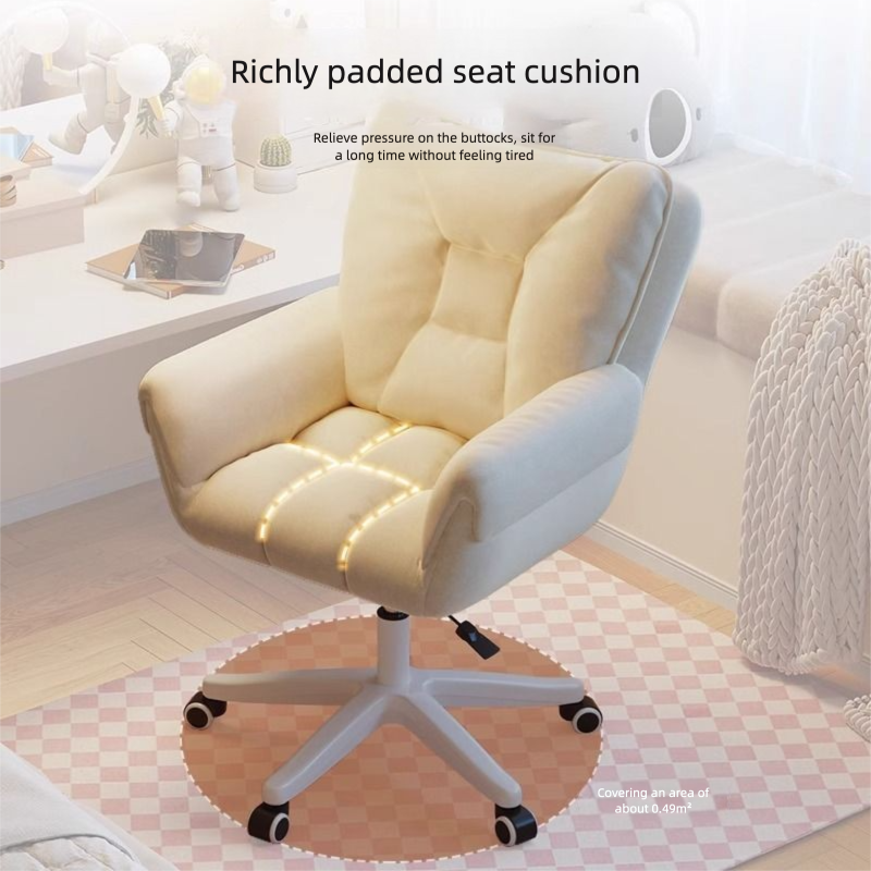 Computer per uso domestico, schienale comodo per la camera da letto delle ragazze, studio, seduta prolungata, sedia da scrivania per dormitorio, trucco, ufficio_voghion.com