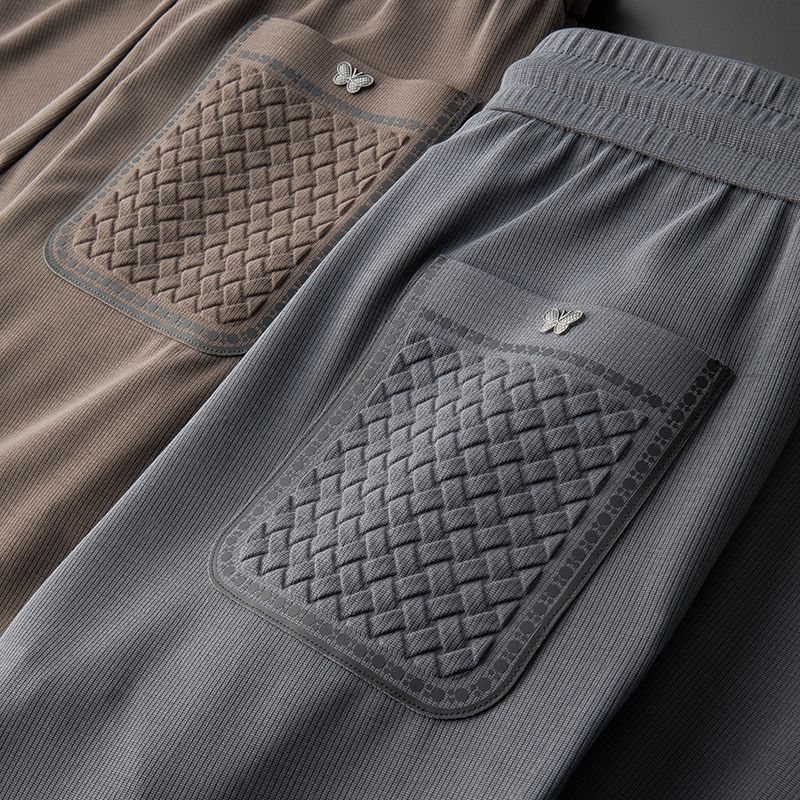 Vêtements pour hommes légers de luxe printemps et été pantalons de sport décontractés fins pantalons de survêtement à la cheville brodés de marque tendance pour hommes pantalons longs polyvalents amples_voghion.com