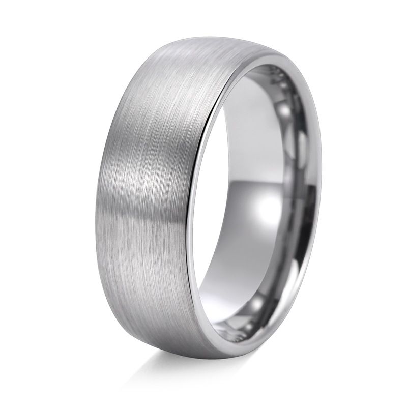 Men And Women's Jewelry Personalized Sand Surface Inner And Outer Balls 4 6 8MM Tungsten Gold Ring Tungsten Steel Ring_voghion.com