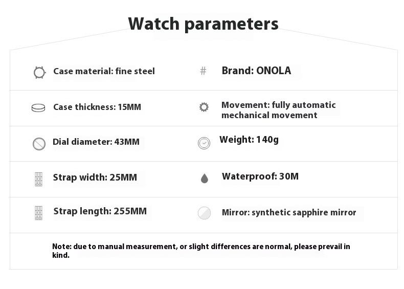 Live ONOLA/Orona Fashion Unique Design Multifunctional Fully Automatic Mechanical Men's Watch_voghion.com