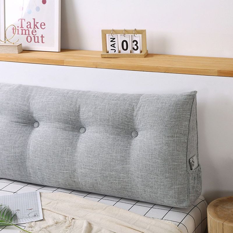 SOGA 100cm Silver Triangular Wedge Bed Pillow Headboard Backrest Bedside Tatami Cushion Home Decor_voghion.com
