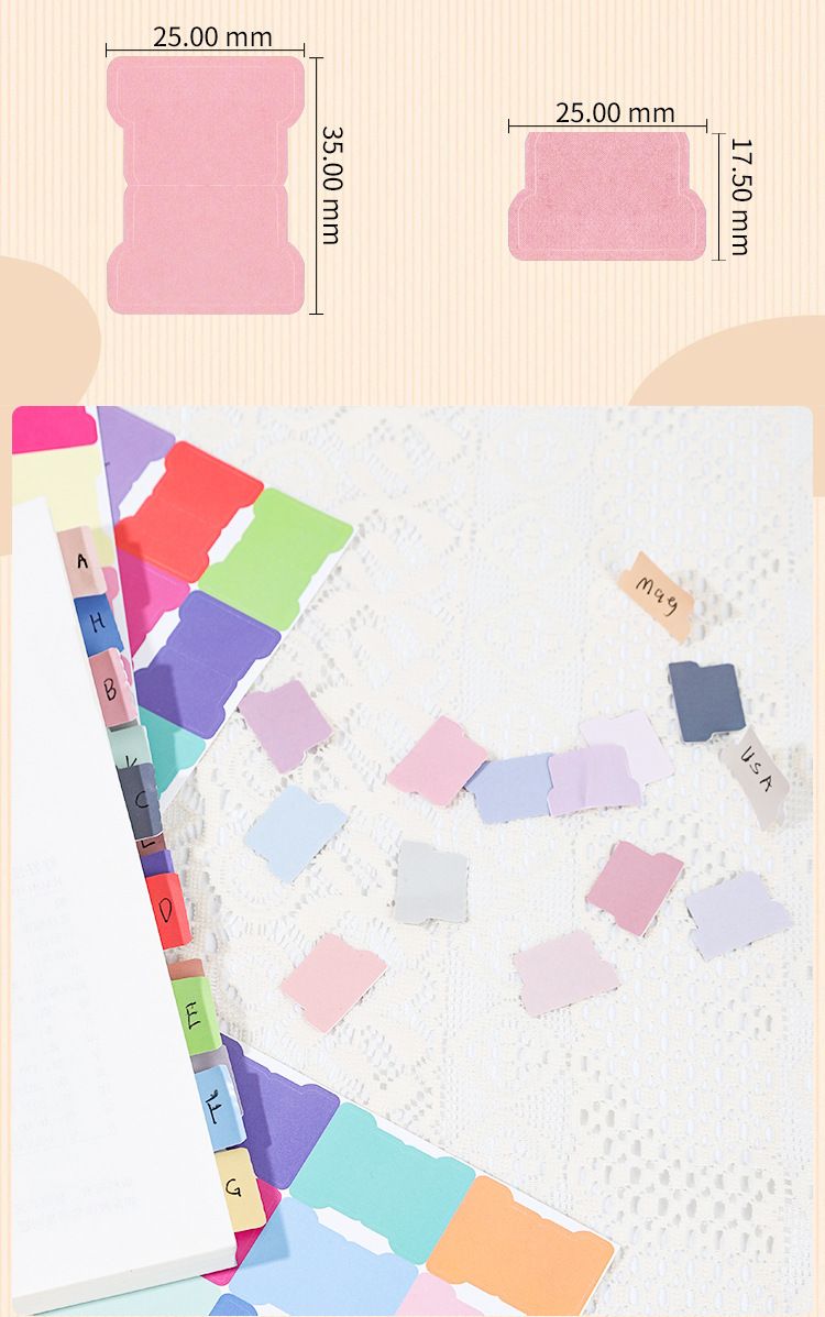 Bohemian Style Index Tabs, Blank Writable Sticky Notes For Bible, Journals, And Books, Colorful Self-Adhesive Labels_voghion.com
